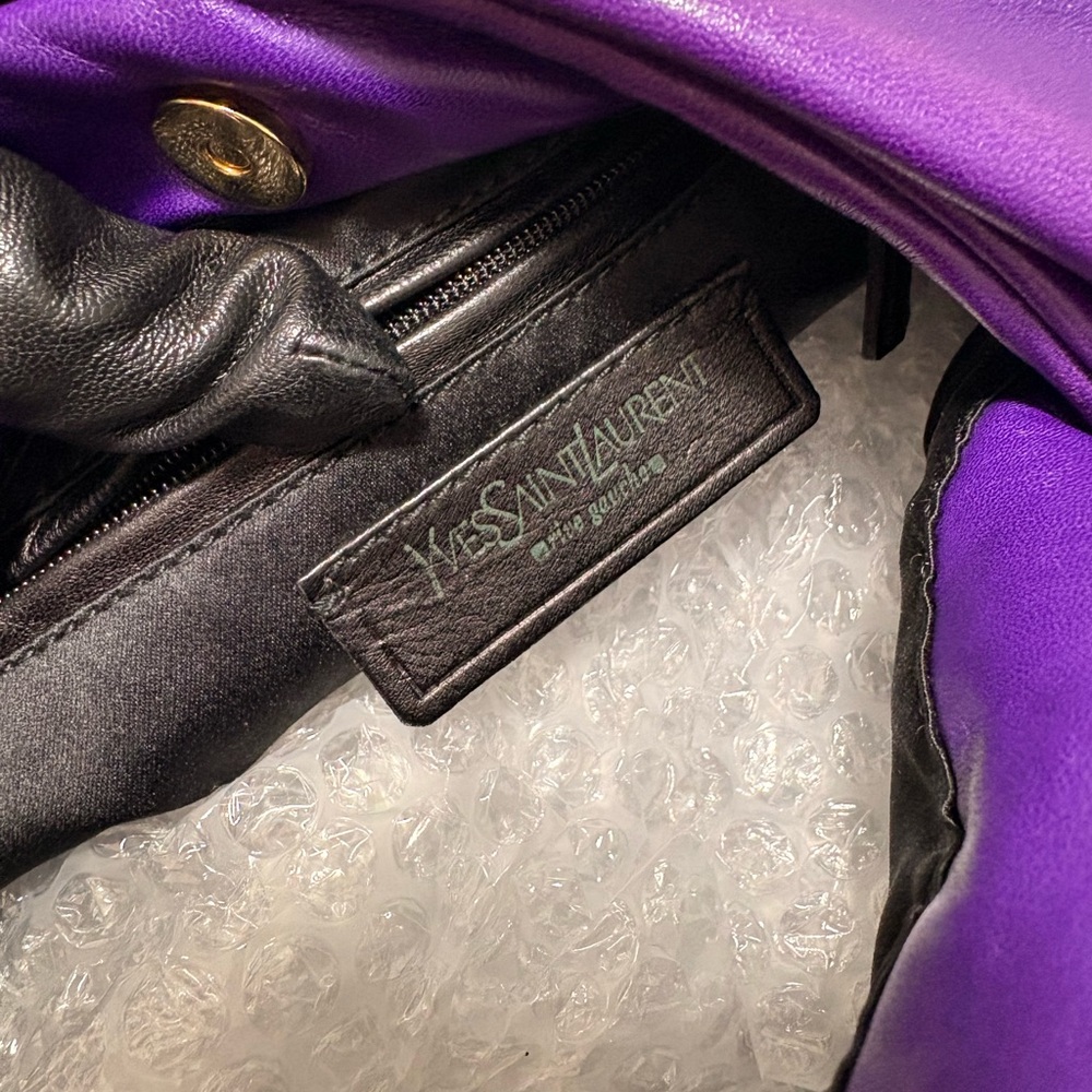 YSL Yves Saint Laurent Purple Hobo Bag - Picture 8 of 12